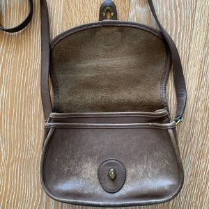 Vintage Coach leather saddle bag